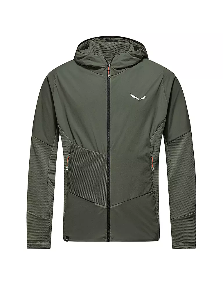 SALEWA | Chaqueta polar con capucha para hombre Pedroc PL Wind | Oliva