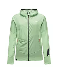 SALEWA | Chaqueta polar con capucha para mujer Pedroc PL Wind | Verde claro