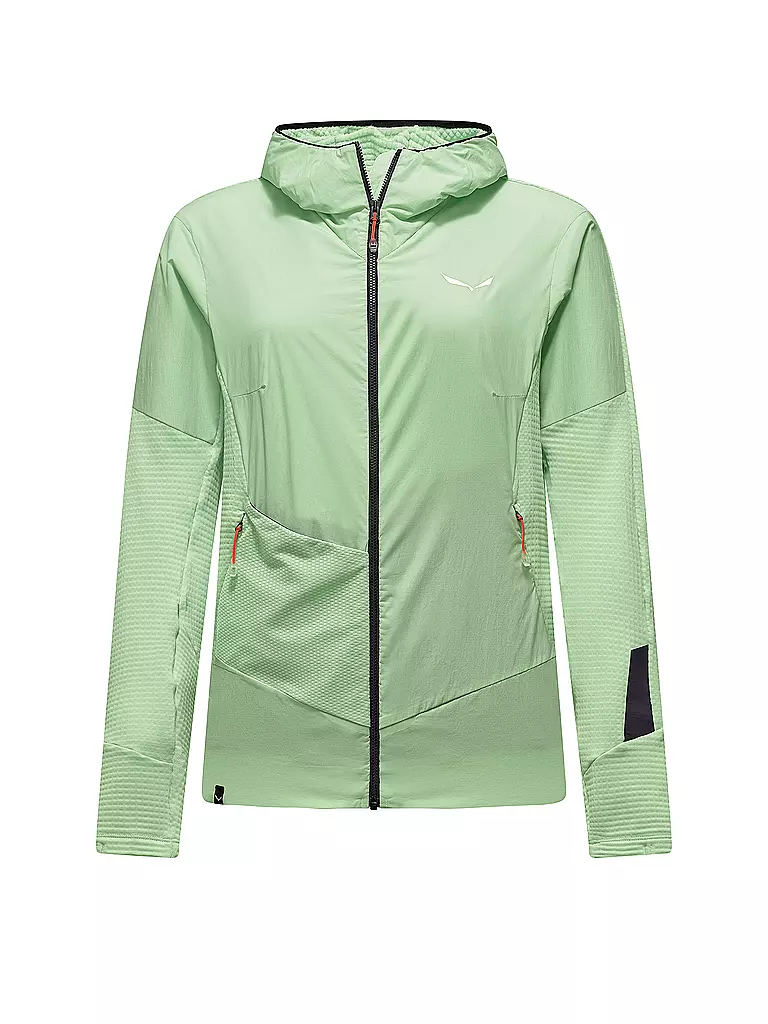 SALEWA | Chaqueta polar con capucha para mujer Pedroc PL Wind | Verde claro