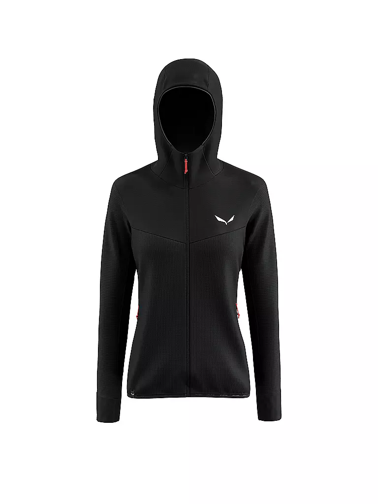 SALEWA | Chaqueta polar de mujer Puez Waffle con capucha | Negro