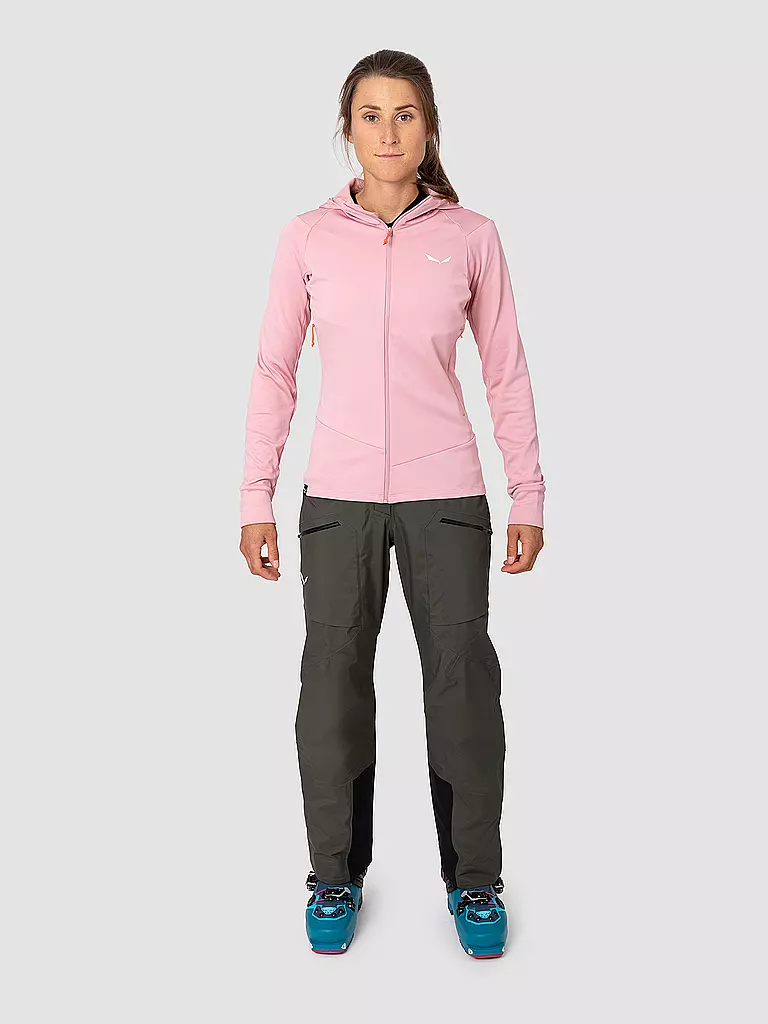 SALEWA | Chaqueta polar de touring para mujer Puez Polarlite con capucha | Rosa