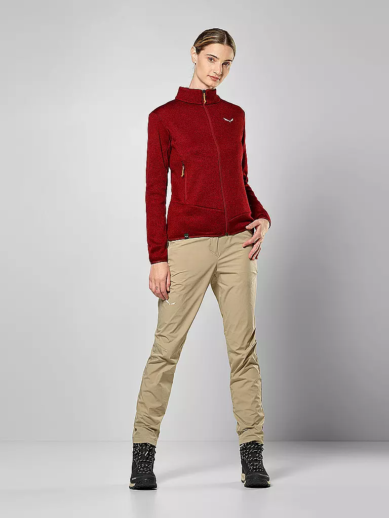 SALEWA | Damen Fleecejacke Puez Rocca PL | Rojo oscuro