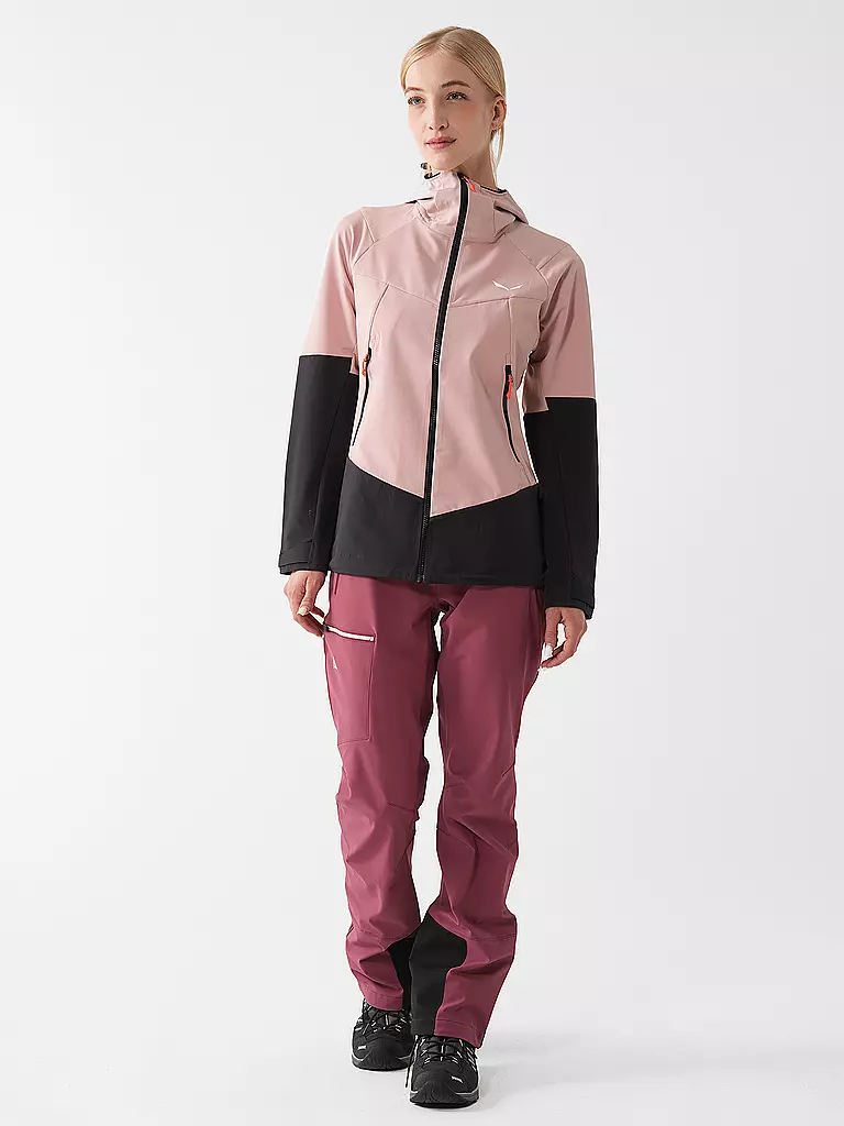 SALEWA | Damen Tourenjacke Sella Durastretch Hoodie | Rosa