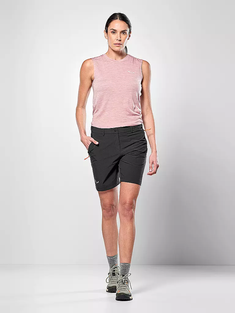 SALEWA | Pantalón corto de senderismo para mujer Puez Talvena Durastretch | Negro