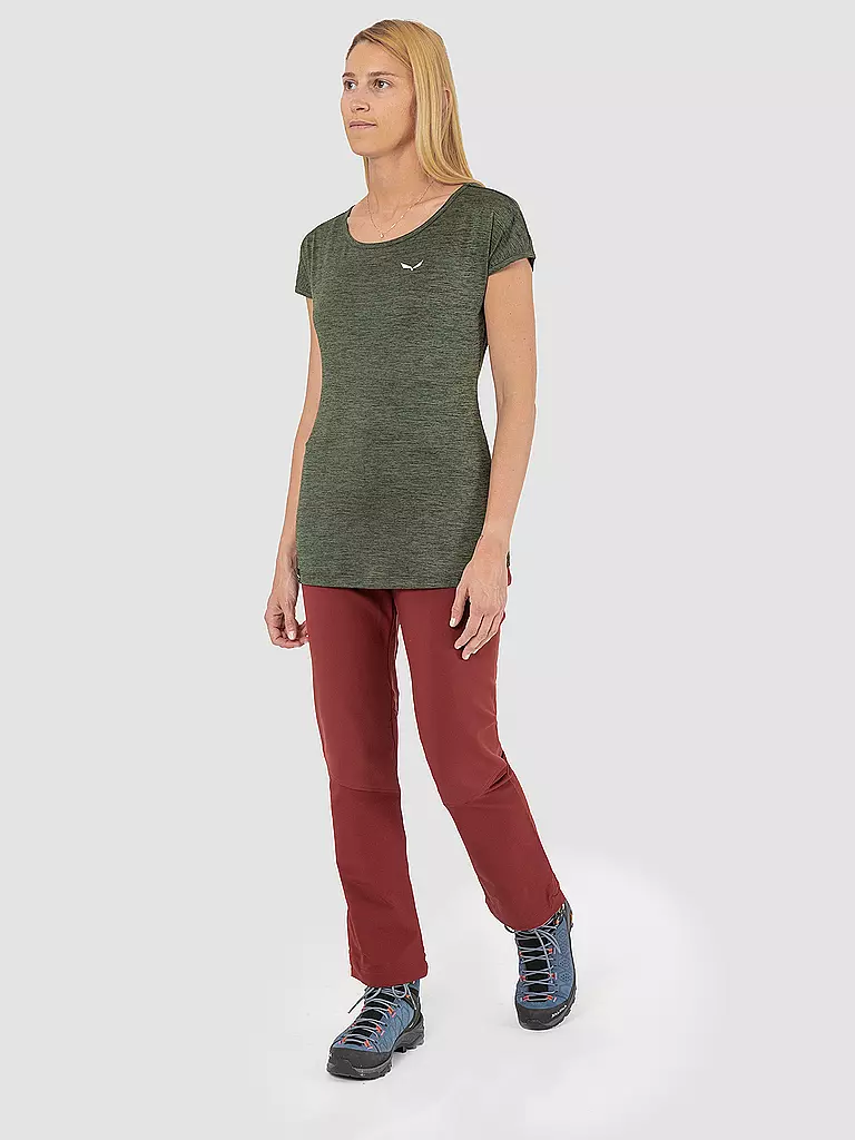 SALEWA | Pantalón de senderismo Dolomia para mujer | Rojo oscuro