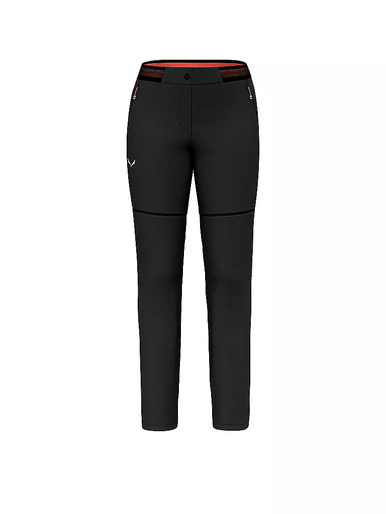 SALEWA | Pantalón de senderismo para mujer Pedroc 2 Durastretch 2 en 1 ZipOff | Negro