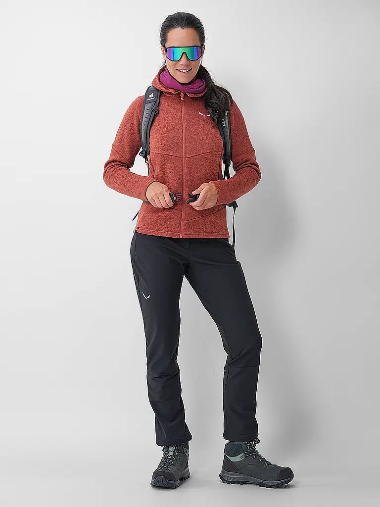 SALEWA | Pantalón de senderismo para mujer Puez Dolomitic 2 Durastretch Regular | Negro