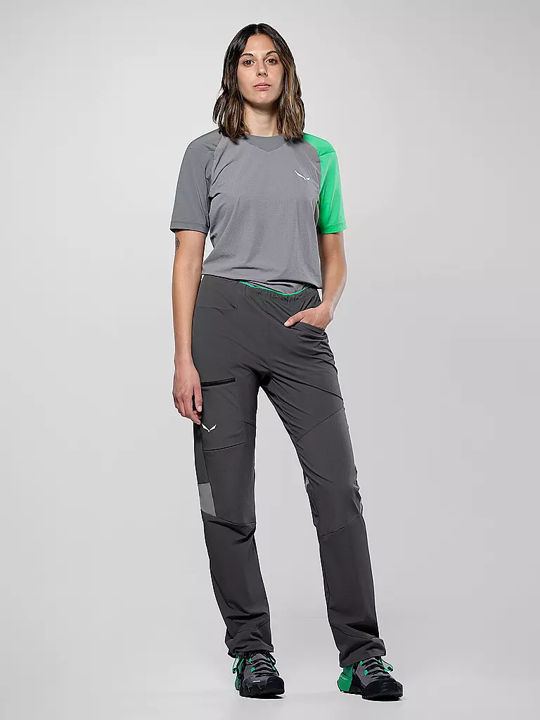 SALEWA | Pantalón de senderismo softshell para mujer NXT Durastretch | Negro