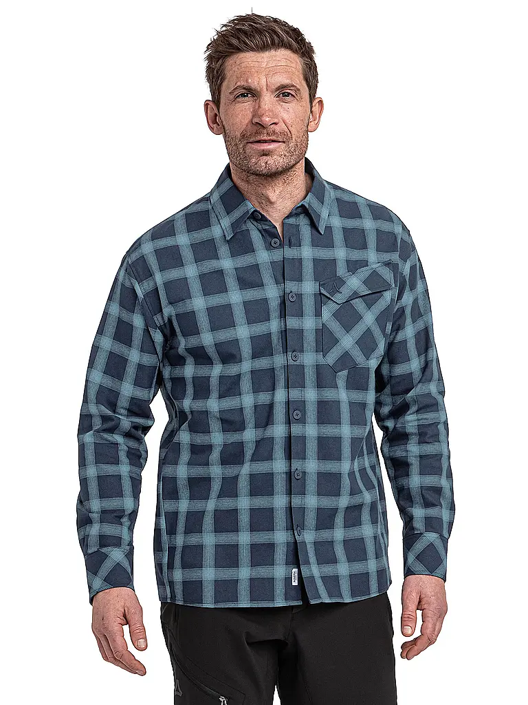 SCHÖFFEL | Camisa de hombre Poplar | Azul oscuro