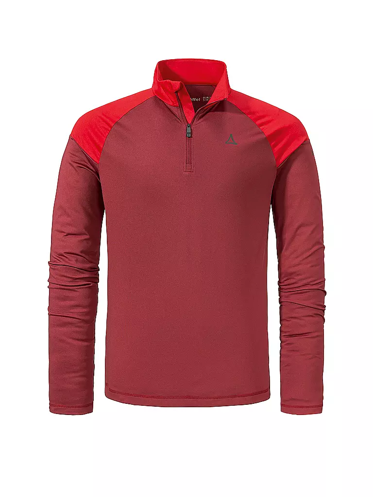 SCHÖFFEL | Camiseta funcional con cremallera para hombre Lenggries M | Rojo