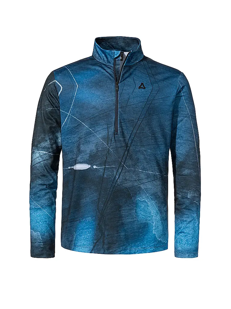 SCHÖFFEL | Camiseta interior con cremallera para hombre Schöffel x Tom Hegen | Azul oscuro