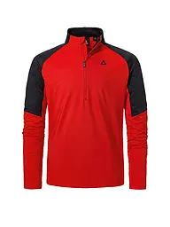 SCHÖFFEL | Camiseta interior con cremallera para hombre Estilo Safoon | Rojo