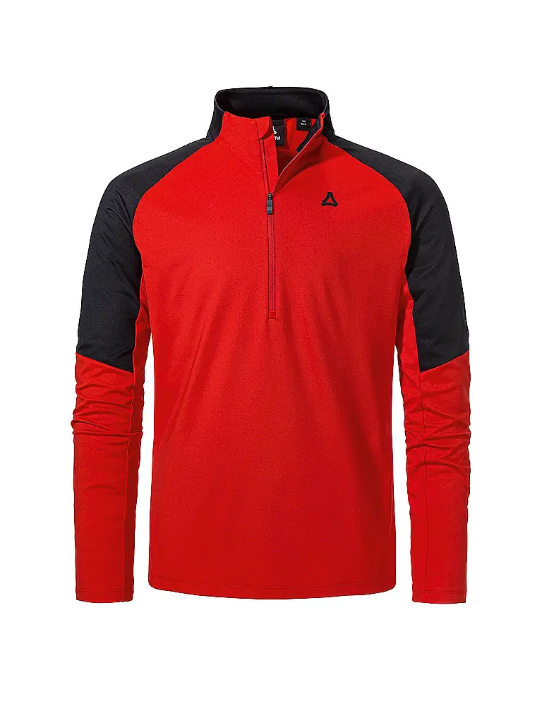 SCHÖFFEL | Camiseta interior con cremallera para hombre Style Safoon | Rojo