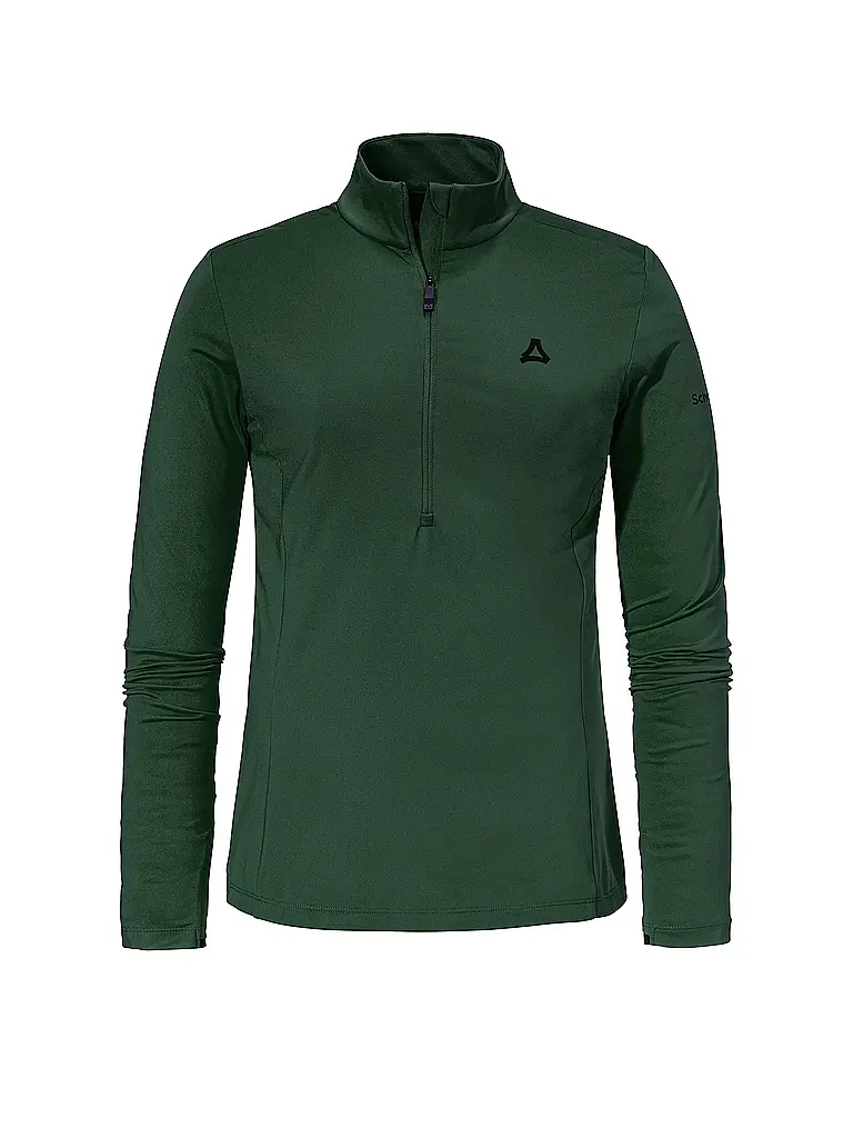 SCHÖFFEL | Camiseta interior con cremallera para mujer Style Pine | Verde oscuro