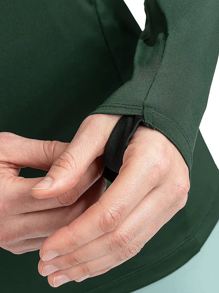 SCHÖFFEL | Camiseta interior con cremallera para mujer Style Pine | Verde oscuro