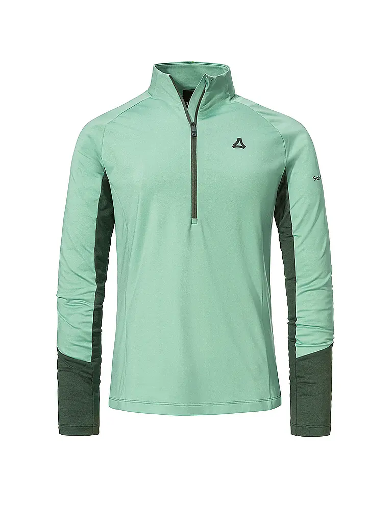 SCHÖFFEL | Camiseta interior con cremallera para mujer Style Safoon | Verde claro