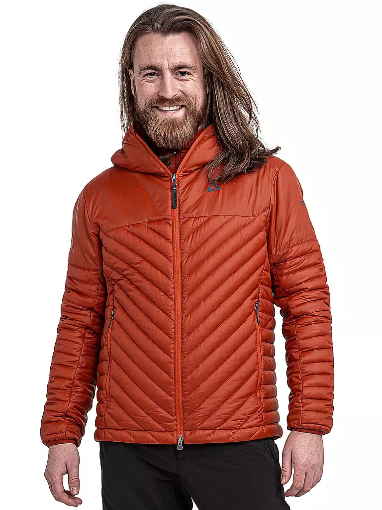 SCHÖFFEL | Chaqueta aislante con capucha de plumón Cascata para hombre | Rojo