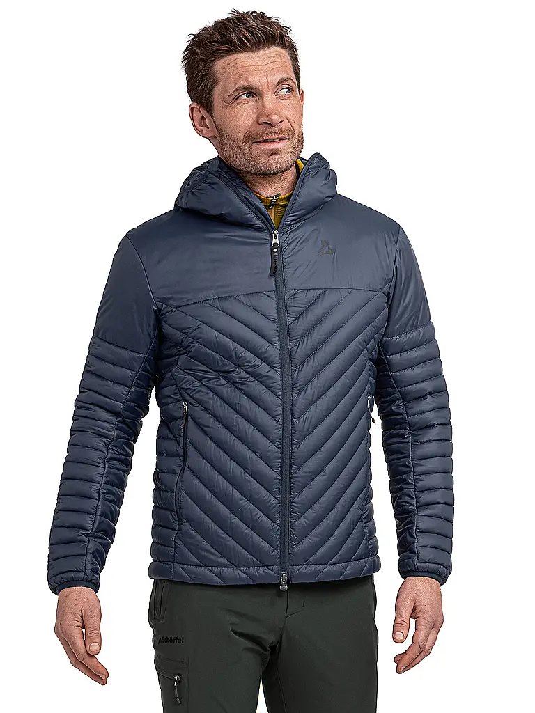 SCHÖFFEL | Chaqueta aislante con capucha de plumón Cascata para hombre | Azul oscuro