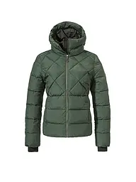 SCHÖFFEL | Chaqueta de invierno aislante con capucha Boston para mujer | Verde oscuro