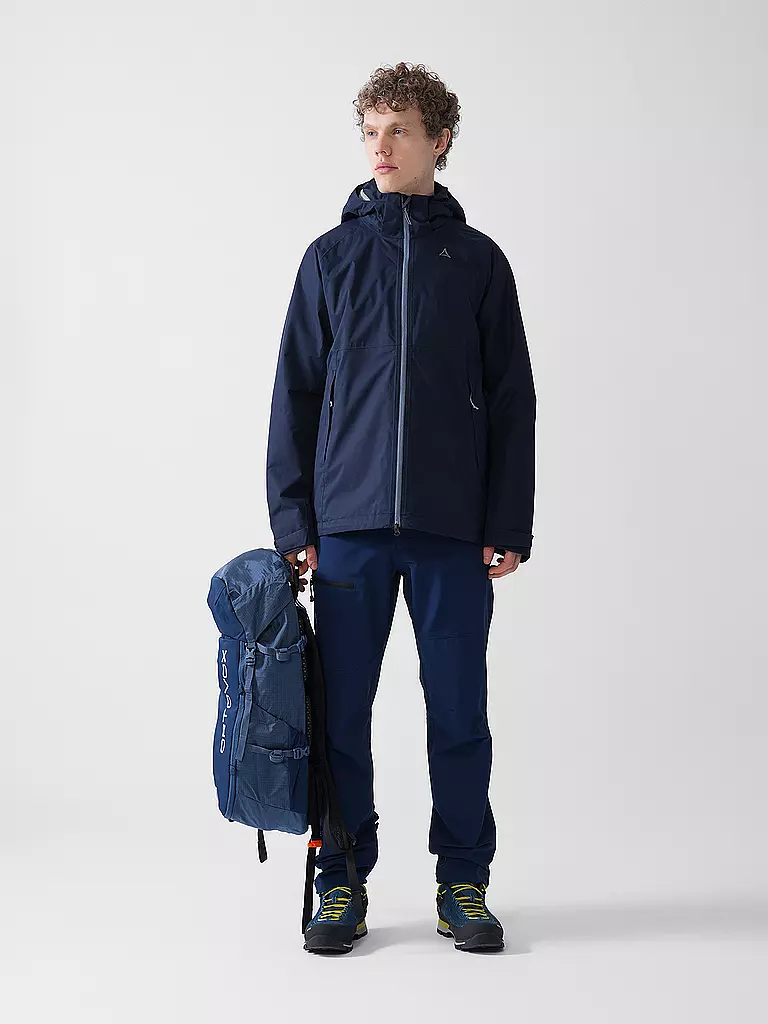 SCHÖFFEL | Chaqueta de senderismo para hombre Easy XT 2L Pack-Away Hoodie M | Azul oscuro