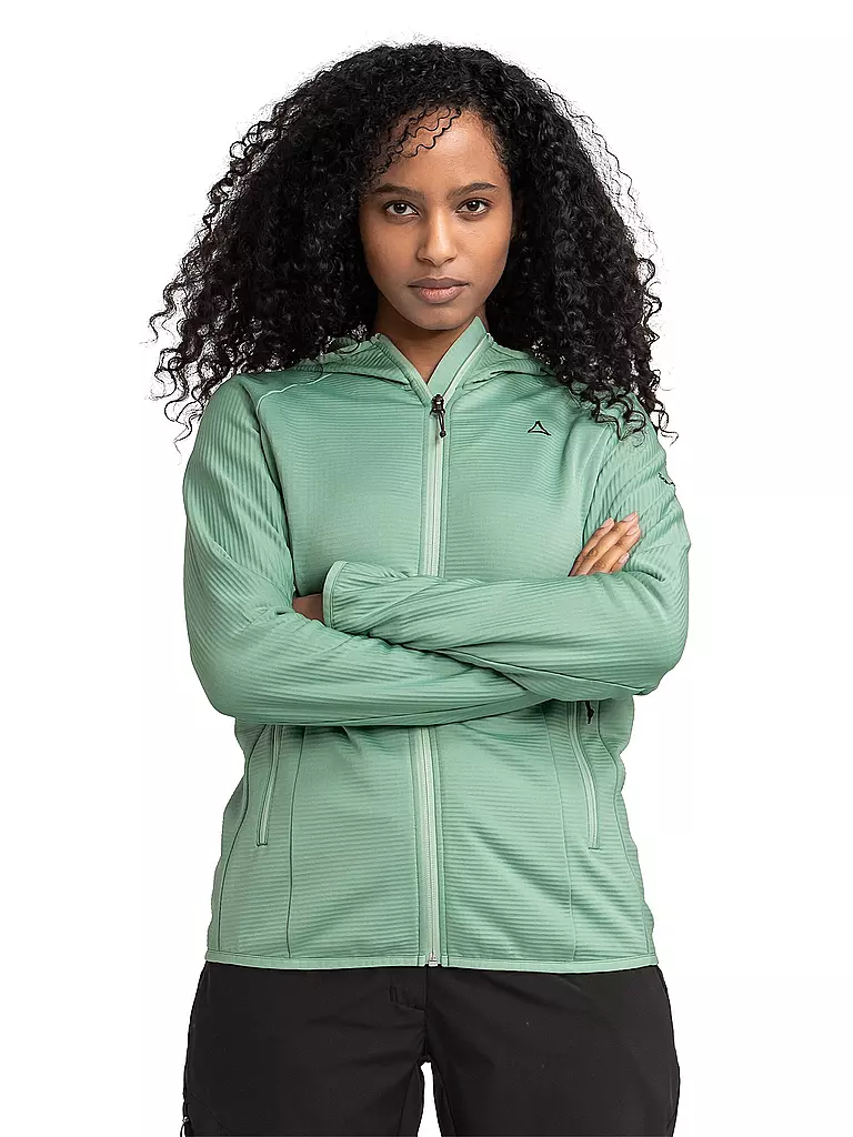 SCHÖFFEL | Chaqueta polar con capucha Cascata para mujer | Menta
