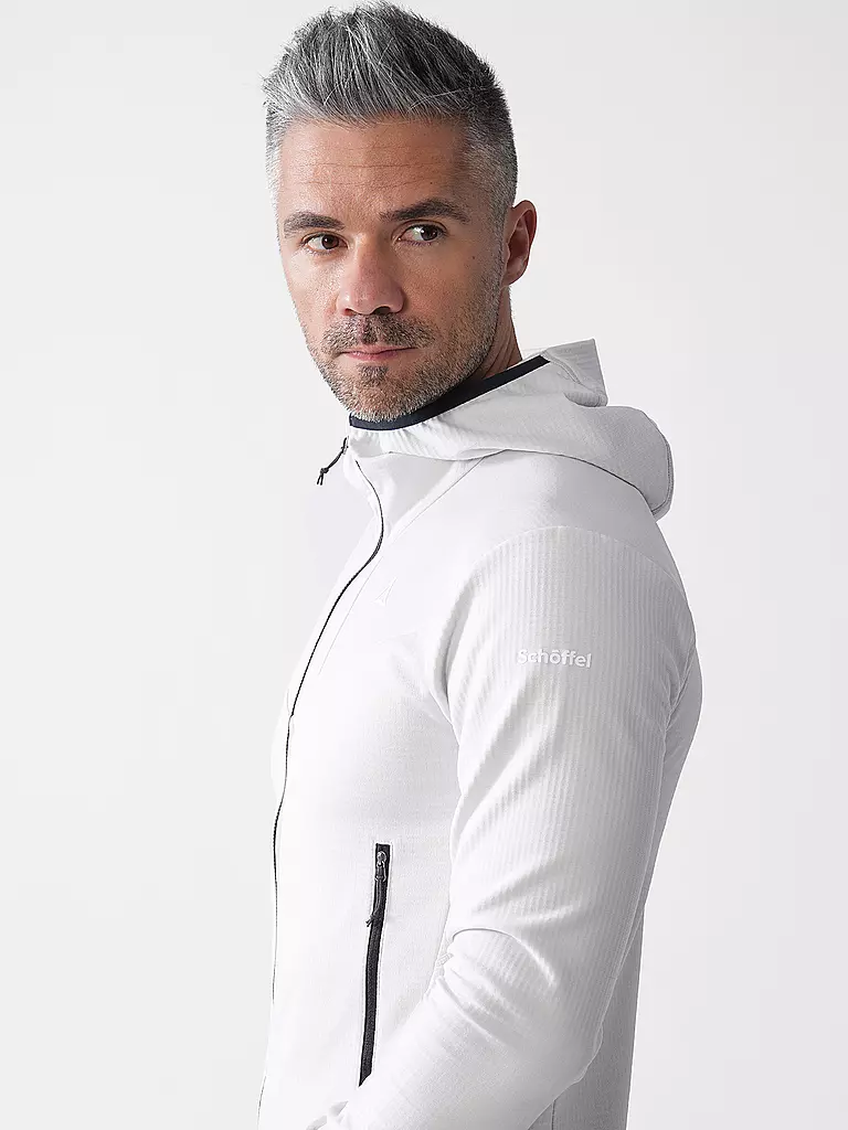 SCHÖFFEL | Chaqueta polar para hombre Style Blaueis con capucha | Blanco