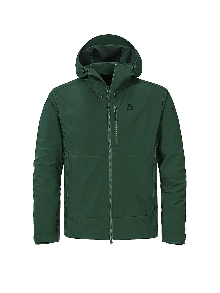 SCHÖFFEL | Chaqueta softshell de touring para hombre Milagle con capucha | Verde oscuro