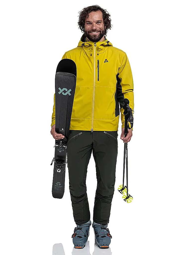 SCHÖFFEL | Chaqueta softshell de touring para hombre Milagle con capucha | Oro