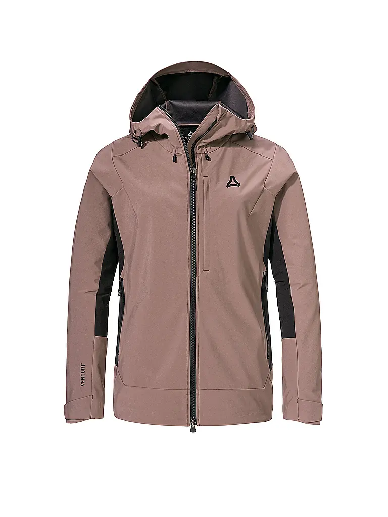 SCHÖFFEL | Chaqueta softshell de touring para mujer Milagle con capucha | Marrón claro