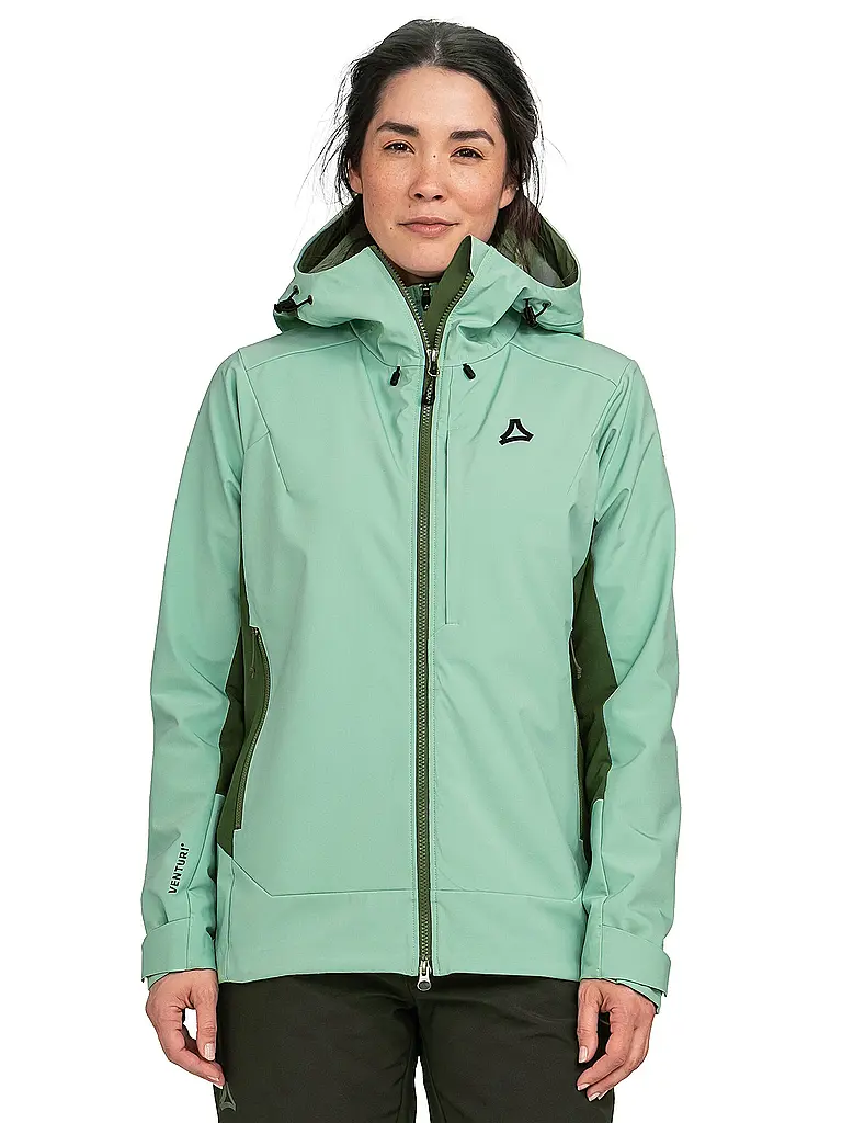 SCHÖFFEL | Chaqueta softshell de touring para mujer Milagle con capucha | 