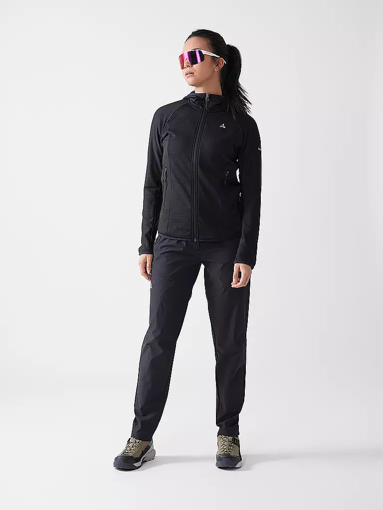 SCHÖFFEL | Damen Fleecejacke Cascata Hoodie | Negro