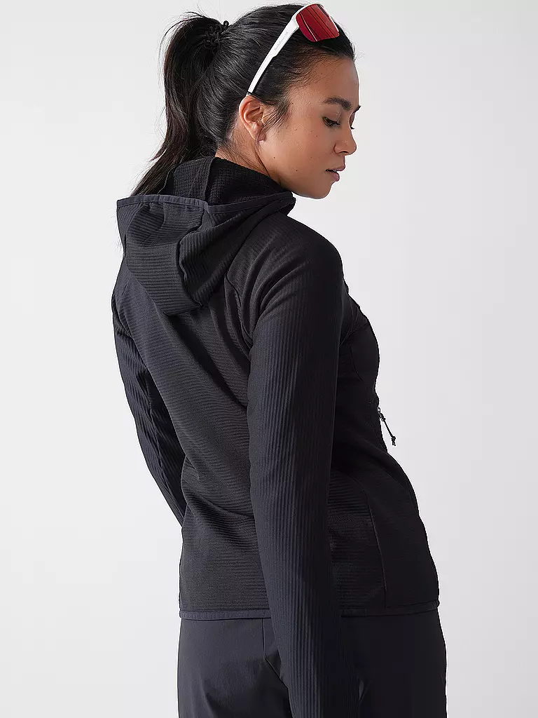 SCHÖFFEL | Damen Fleecejacke Cascata Hoodie | Negro