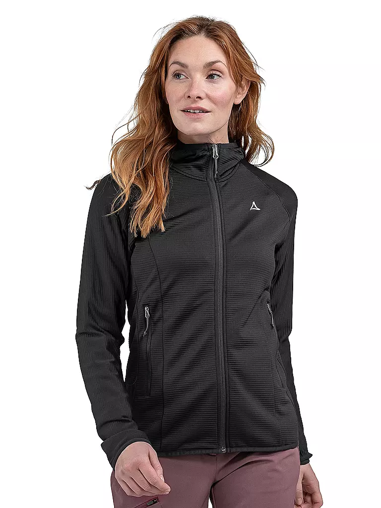 SCHÖFFEL | Damen Fleecejacke Cascata Hoodie | Negro