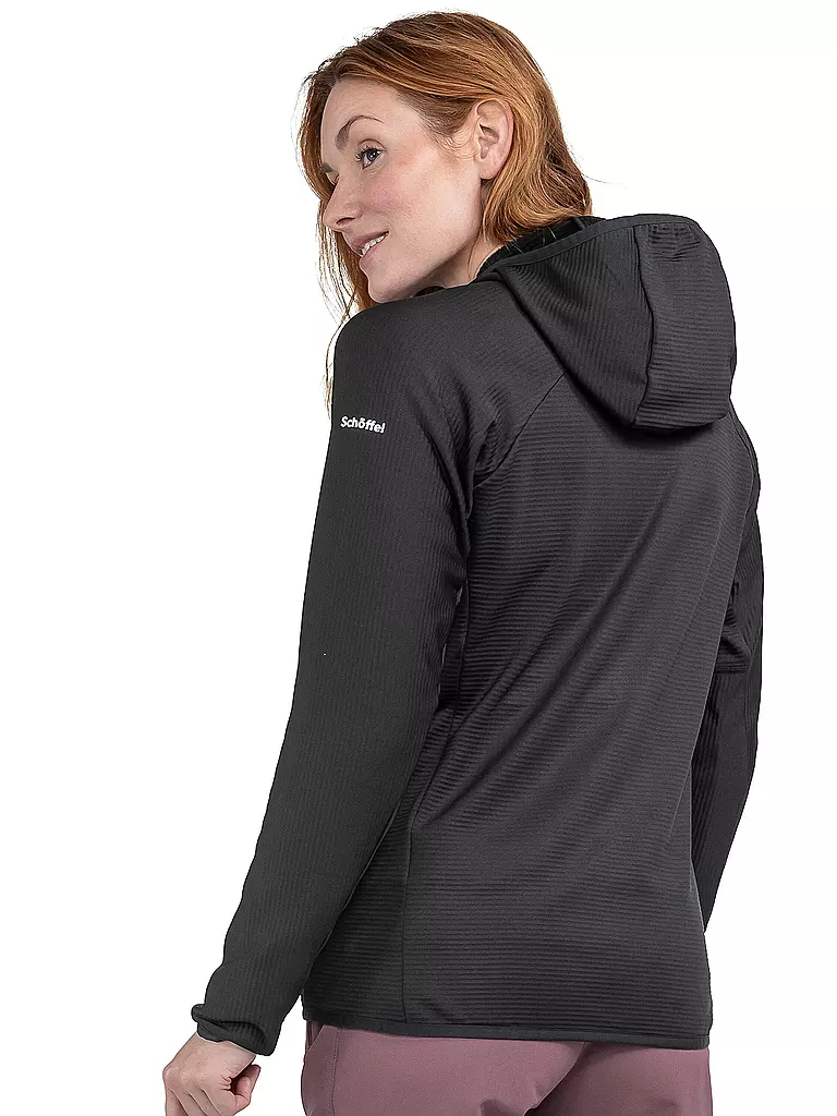 SCHÖFFEL | Damen Fleecejacke Cascata Hoodie | Negro