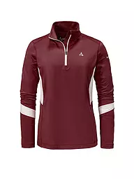 SCHÖFFEL | Damen Funktions Zipshirt Lenggries L | Rojo oscuro