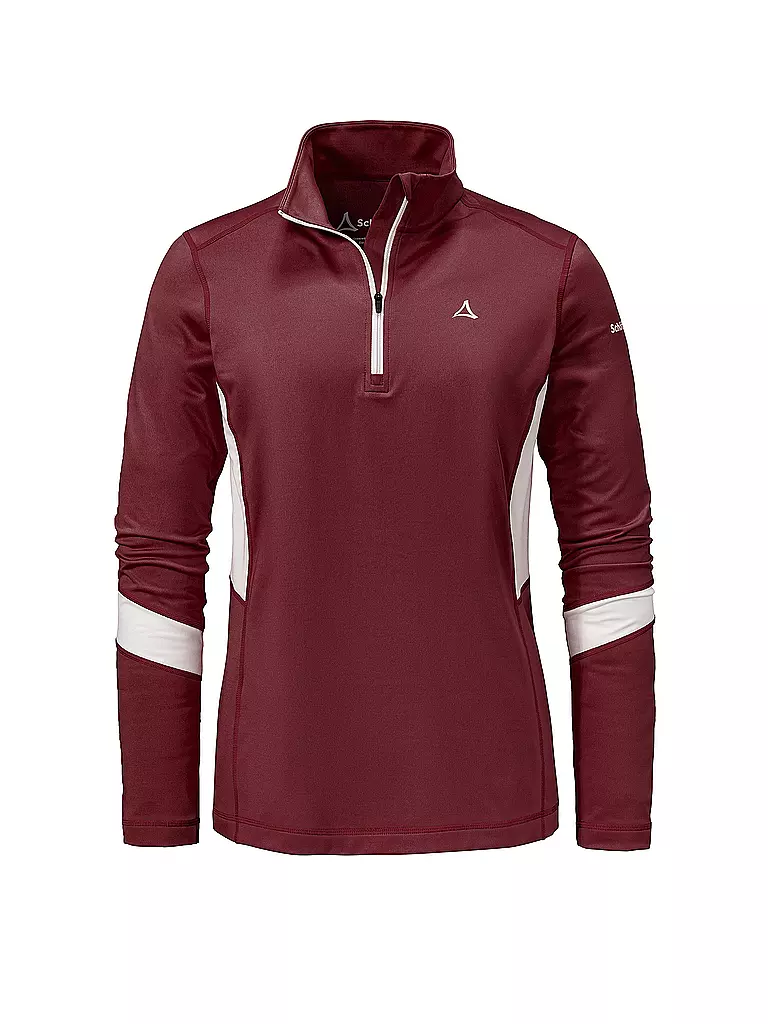 SCHÖFFEL | Damen Funktions Zipshirt Lenggries L | Rojo oscuro