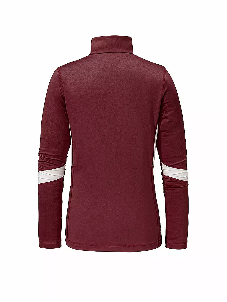 SCHÖFFEL | Damen Funktions Zipshirt Lenggries L | Rojo oscuro