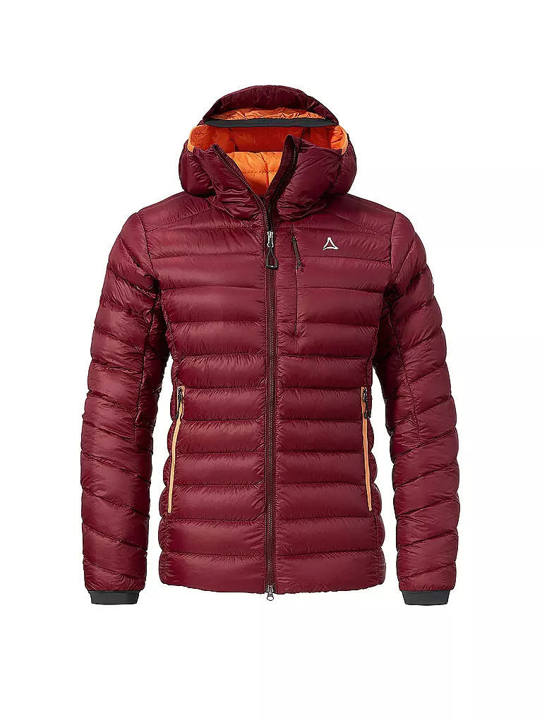 SCHÖFFEL | Damen Isojacke Silvretta Down Hoodie | Rojo oscuro