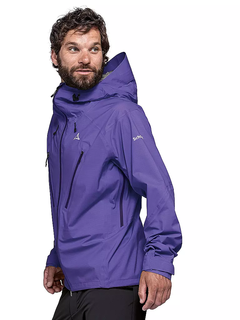 SCHÖFFEL | Herren Wanderjacke Style Blaueis 3L Hoodie | Lila