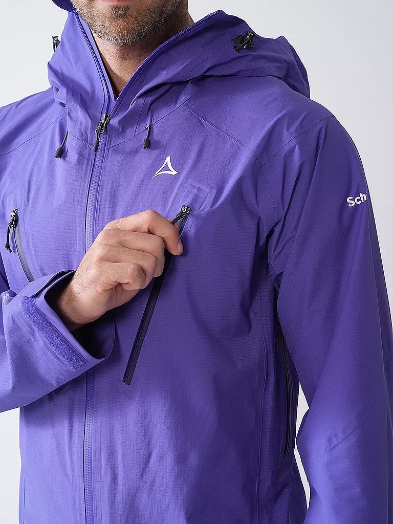 SCHÖFFEL | Herren Wanderjacke Style Blaueis 3L Hoodie | Lila