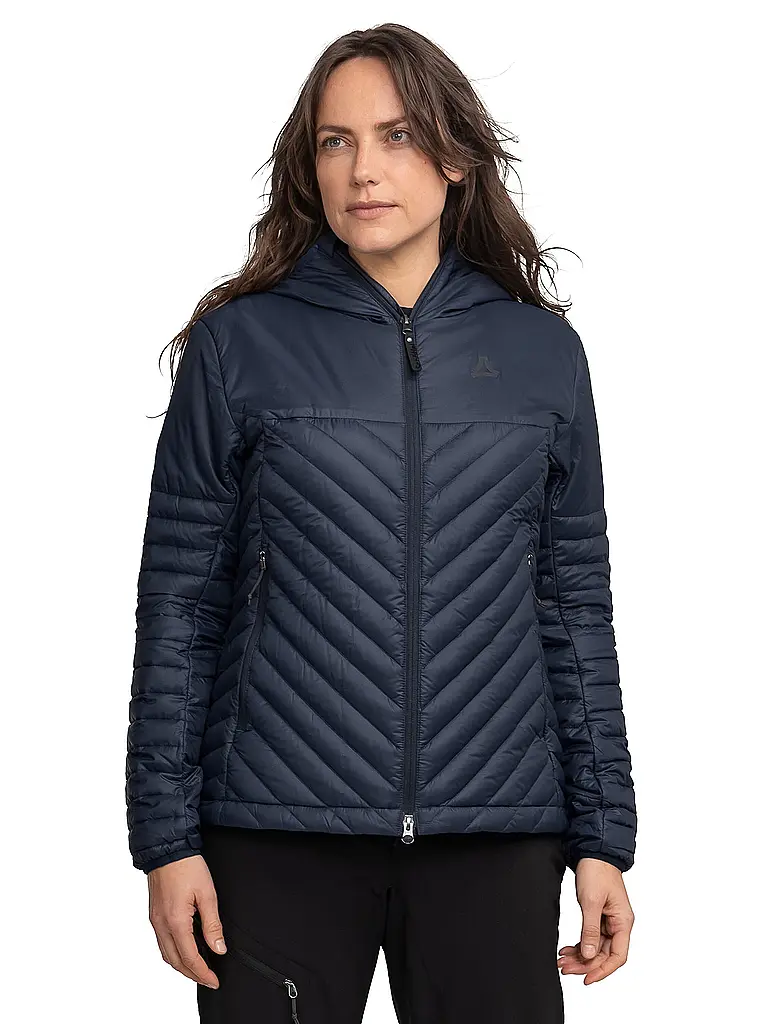 SCHÖFFEL | Isojacke Cascata Down Hoodie para mujer | Azul oscuro