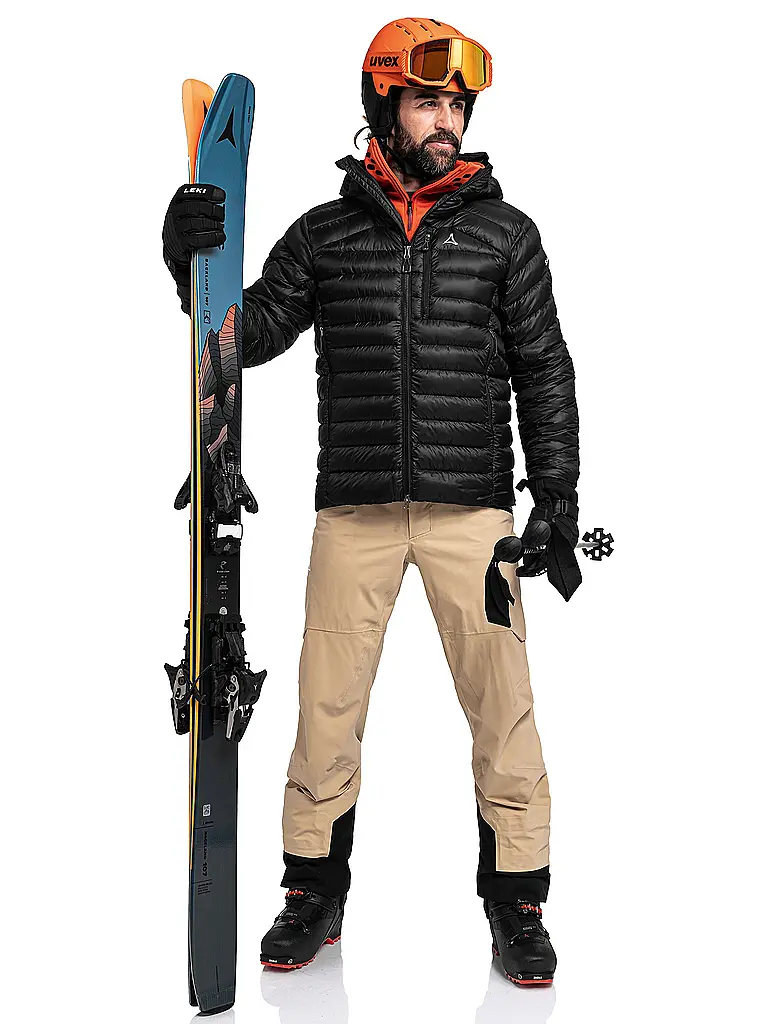 SCHÖFFEL | Isojacke Silvretta Down Hoodie para hombre | Negro