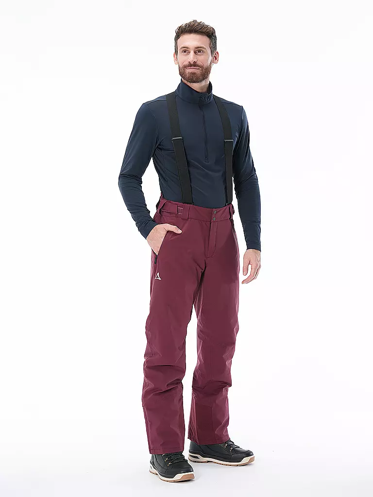 SCHÖFFEL | Pantalón de esquí Weissach M para hombre | Rojo oscuro