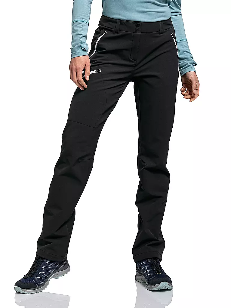 SCHÖFFEL | Pantalón de senderismo para mujer Ascona Warm L | Negro