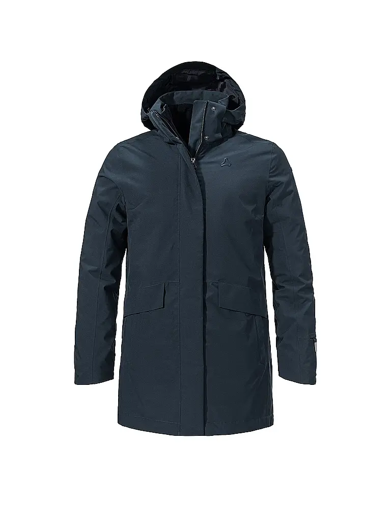 SCHÖFFEL | Parka de invierno 3 en 1 para mujer, estilo Borkol con capucha | Azul oscuro