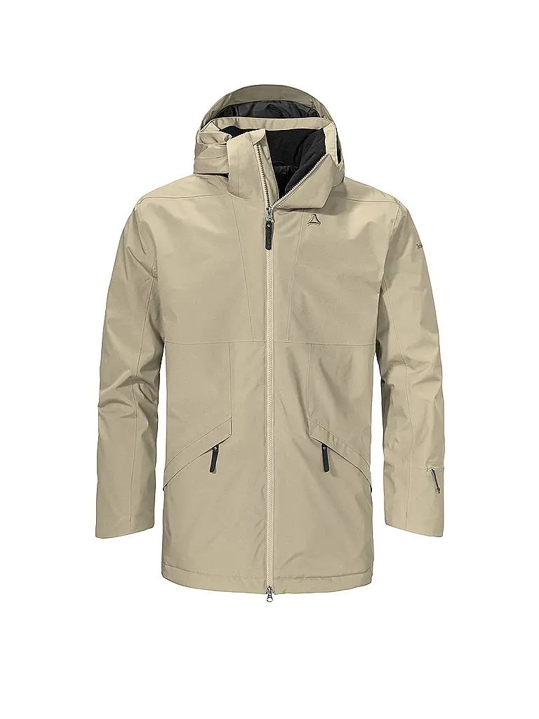 SCHÖFFEL | Parka de invierno con capucha Malkay para hombre | Camel