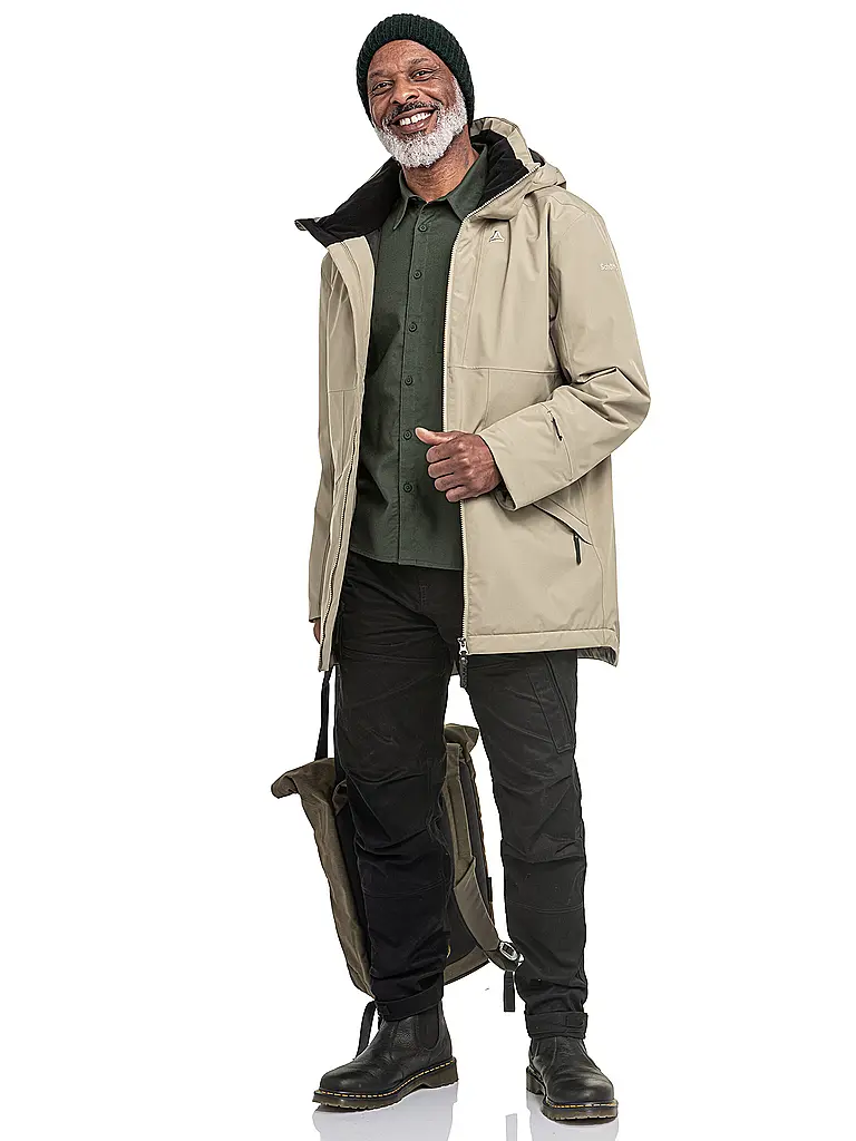 SCHÖFFEL | Parka de invierno con capucha Malkay para hombre | Camel