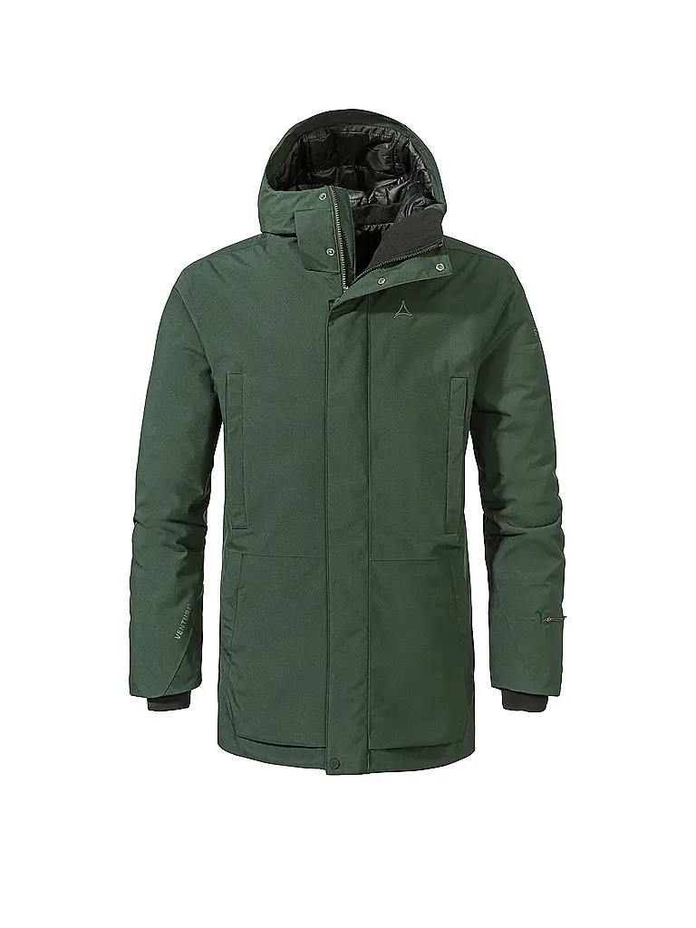 SCHÖFFEL | Parka de invierno para hombre Crivat 2L con capucha y aislamiento | Verde oscuro