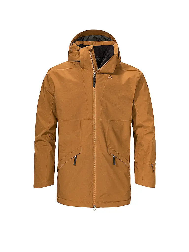 SCHÖFFEL | Parka de invierno para hombre Malkay con capucha | Mostaza