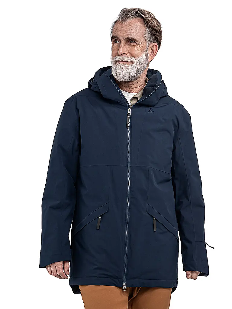 SCHÖFFEL | Parka de invierno para hombre Malkay con capucha | Azul oscuro